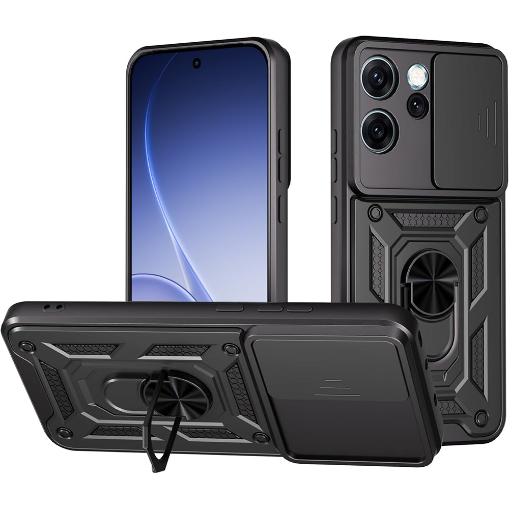 Ovitek za Oppo Reno15 Pro, Techsuit, CamShield, Črn