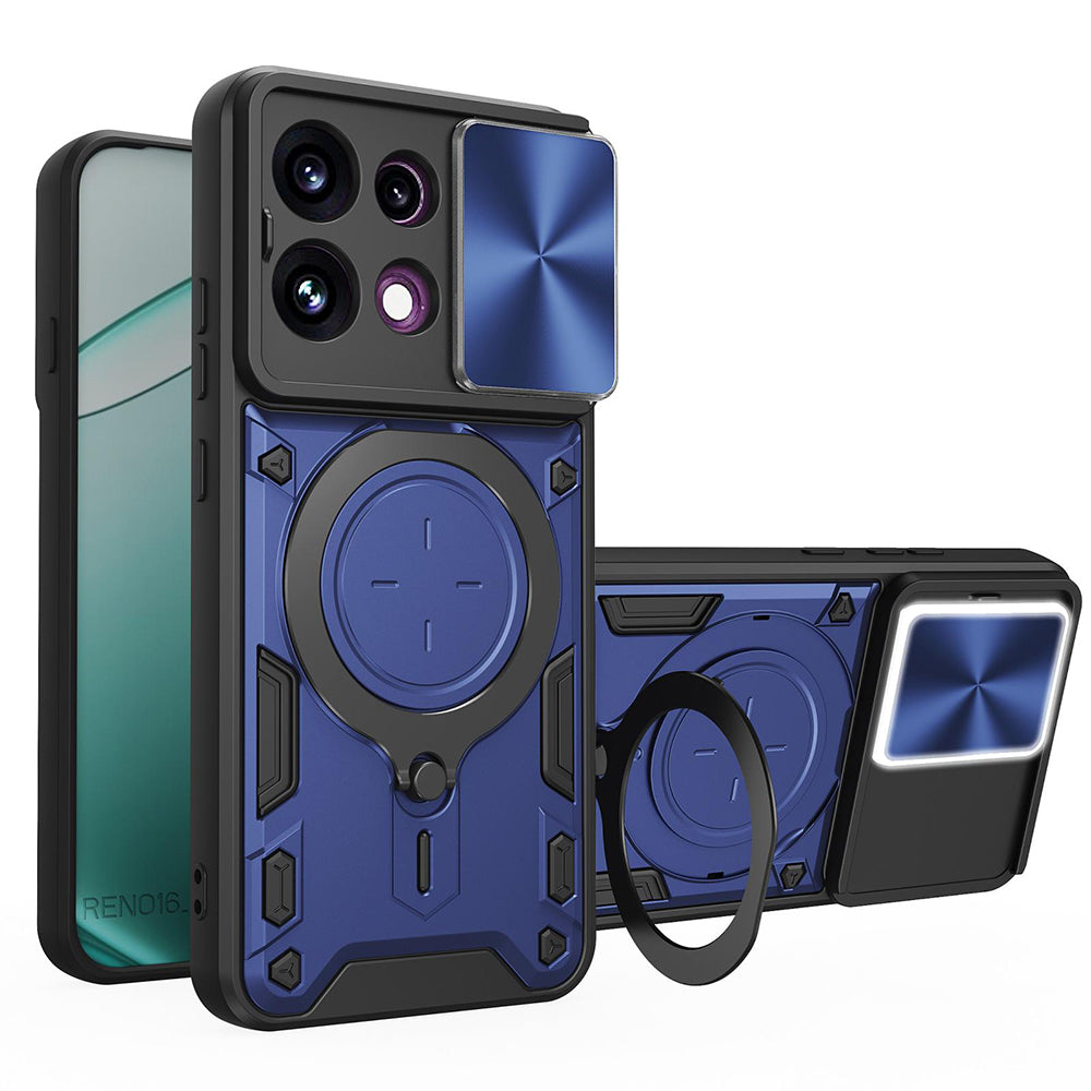 Ovitek za Oppo Reno16 F / Reno16 FS, Techsuit, CamGuard Pro, modra