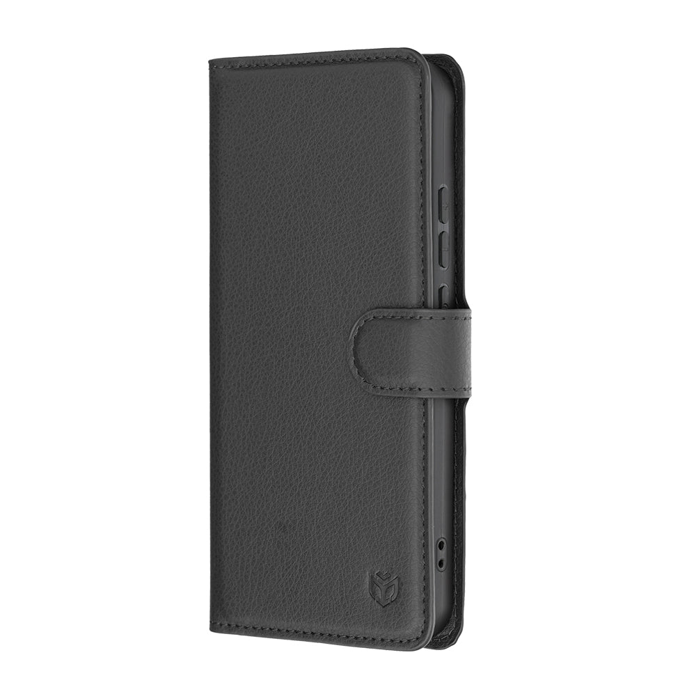 Ovitek za Oppo Reno16 F / Reno16 FS, Techsuit, usnjen folio, črn