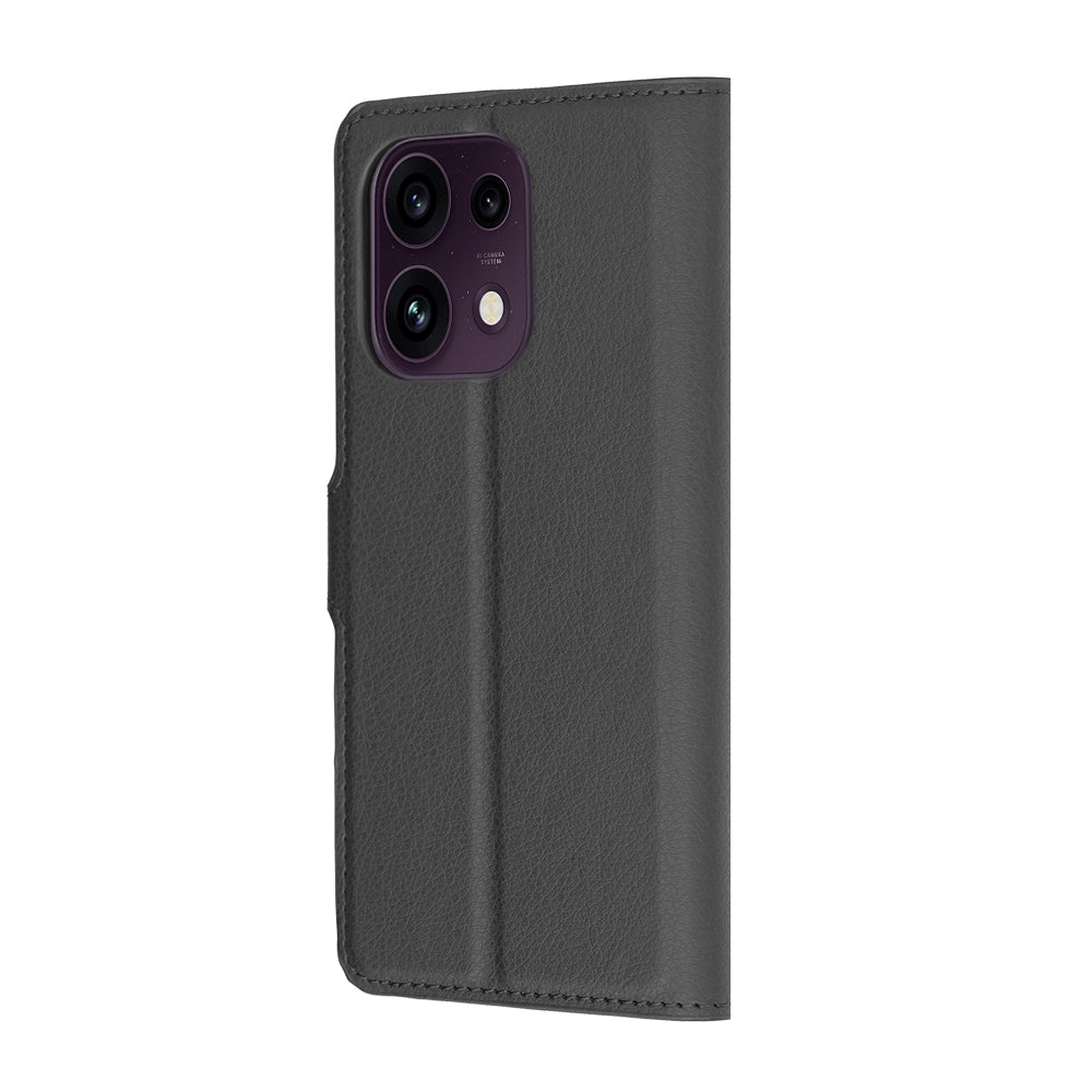 Ovitek za Oppo Reno16 F / Reno16 FS, Techsuit, usnjen folio, črn