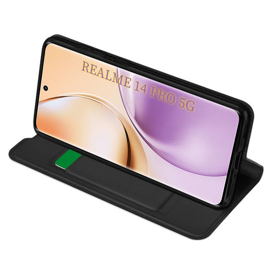 Ovitek za Realme 14 Pro, Techsuit, Magskin Book, Črn