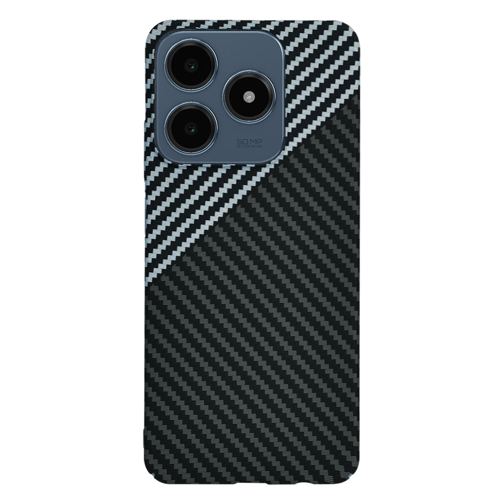 Ovitek za Realme C63 / C61, Techsuit, Carbonite FiberShell, Črno Siva