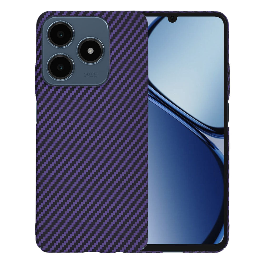 Ovitek za Realme C63 / C61, Techsuit, Carbonite FiberShell, Vijolična