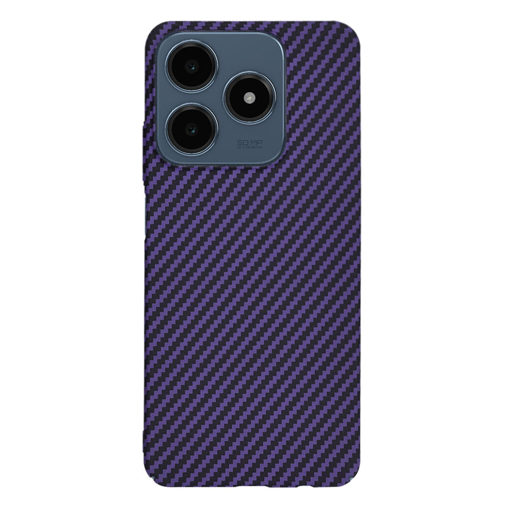 Ovitek za Realme C63 / C61, Techsuit, Carbonite FiberShell, Vijolična