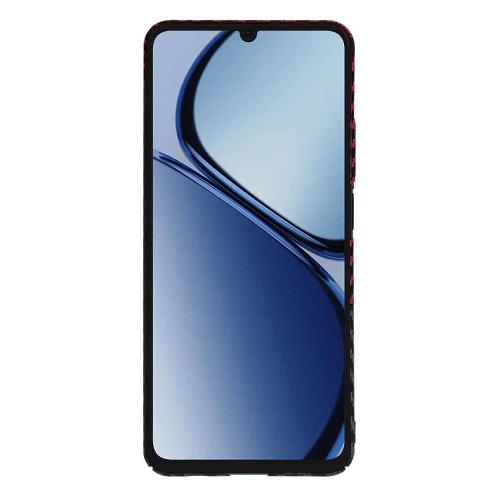 Ovitek za Realme C63 / C61, Techsuit, Carbonite FiberShell, Črno Rdeč