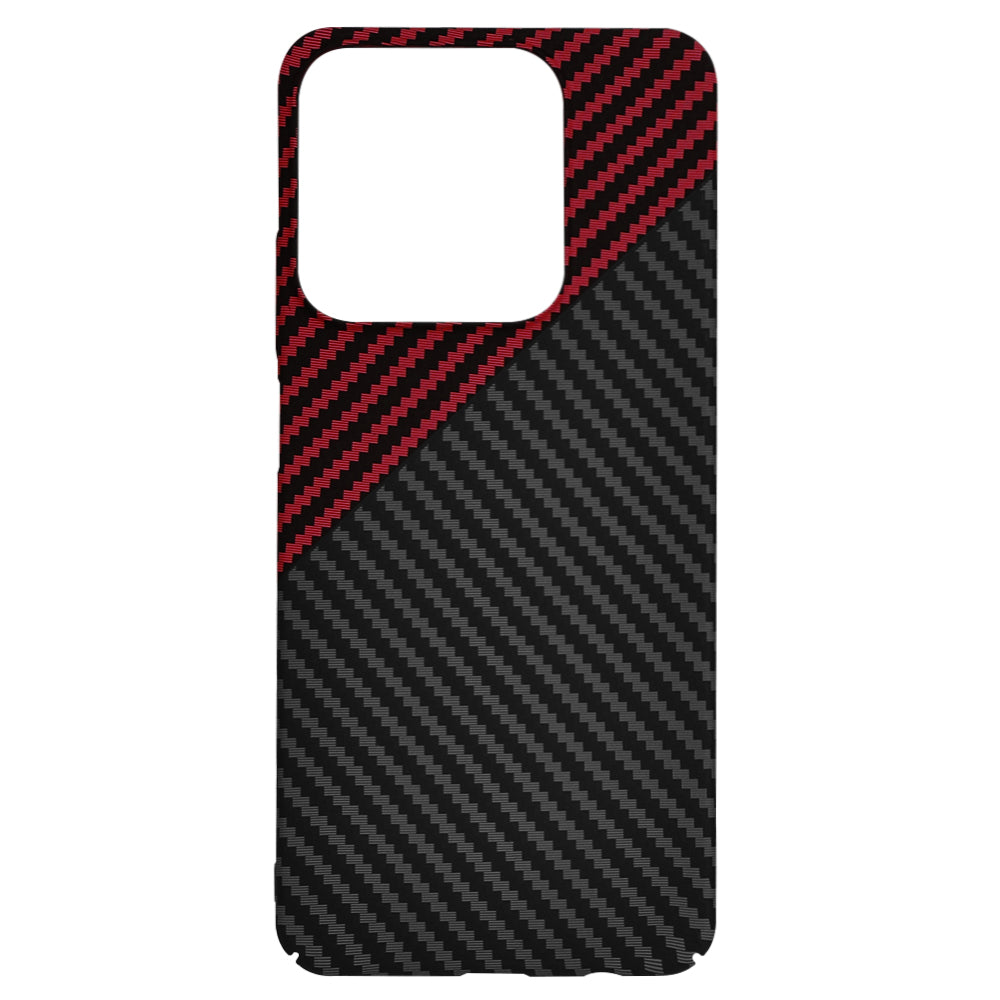 Ovitek za Realme C63 / C61, Techsuit, Carbonite FiberShell, Črno Rdeč