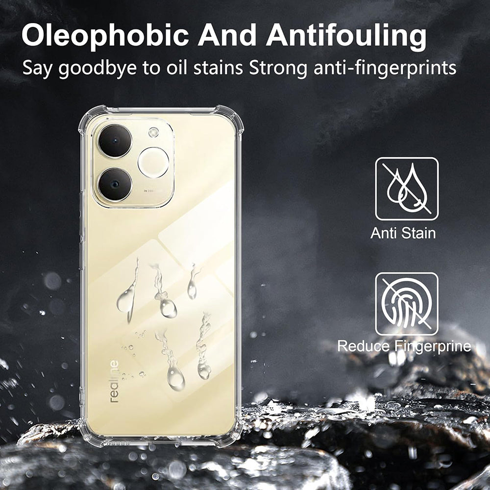 Ovitek za Realme Note 70T, Techsuit, Shockproof Clear, Prozoren