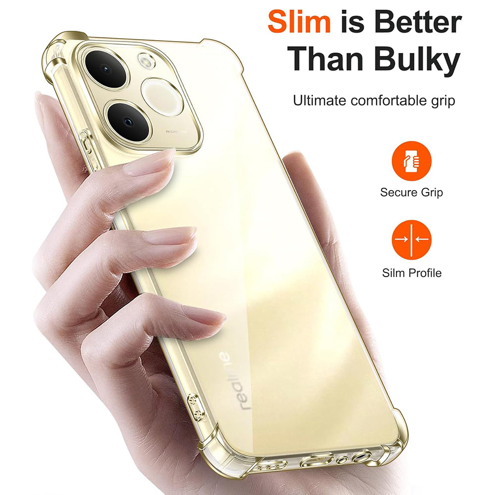Ovitek za Realme Note 70T, Techsuit, Shockproof Clear, Prozoren