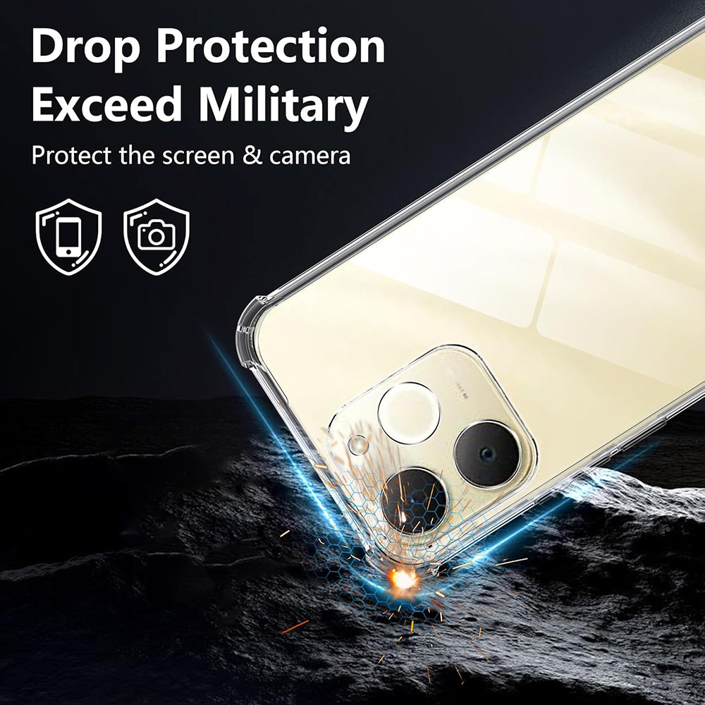 Ovitek za Realme Note 70T, Techsuit, Shockproof Clear, Prozoren