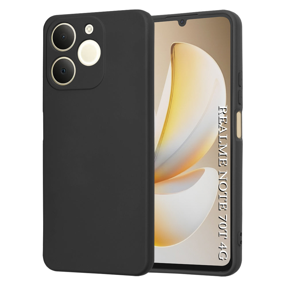 Ovitek za Realme Note 70T, Techsuit, SoftFlex, Črn