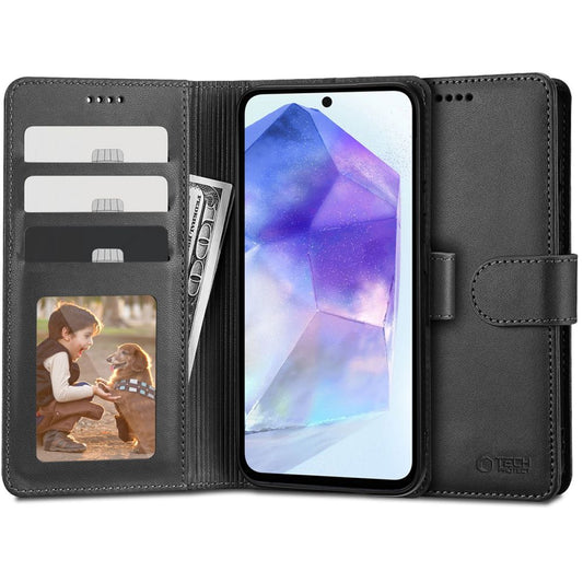 Ohišje za Samsung Galaxy A55 5G A556, Tech-Protect, denarnica, črno