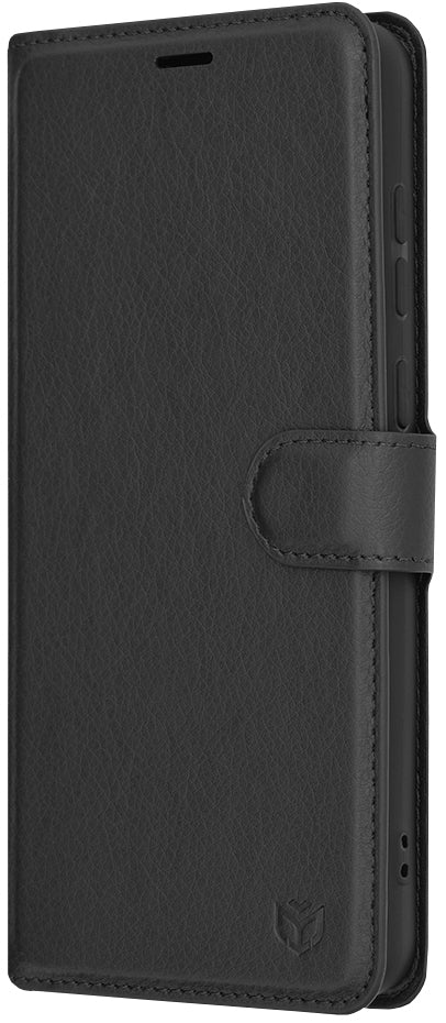 Ovitek za Samsung Galaxy A05 A055, Techsuit, usnjen folio, črn