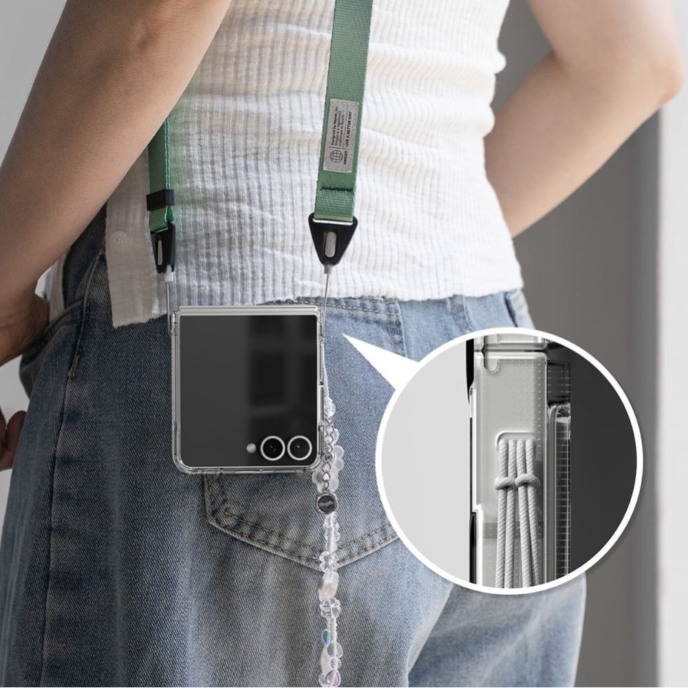 Ovitek za Samsung Galaxy Z Flip7 F766, Ringke, Fusion, Prozoren