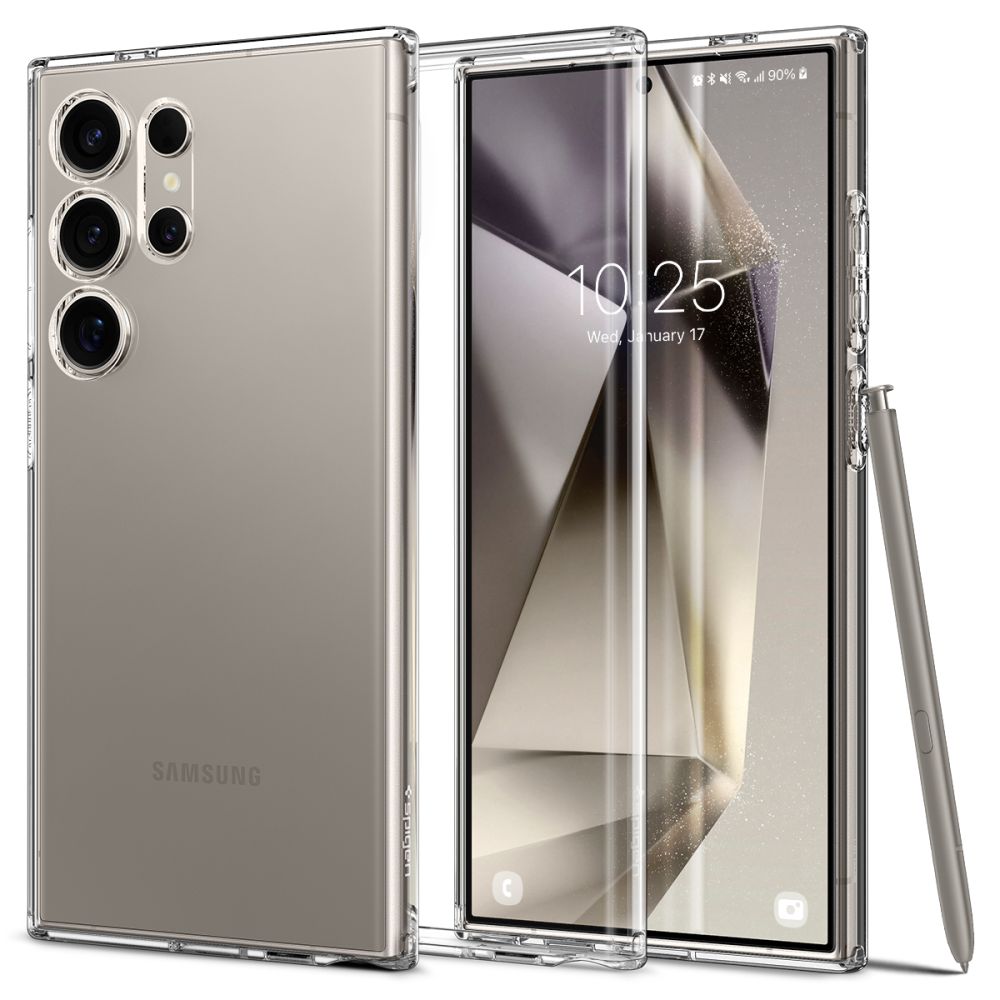 Ohišje za Samsung Galaxy S24 Ultra S928, Spigen, s tekočimi kristali, prozorno ACS07283