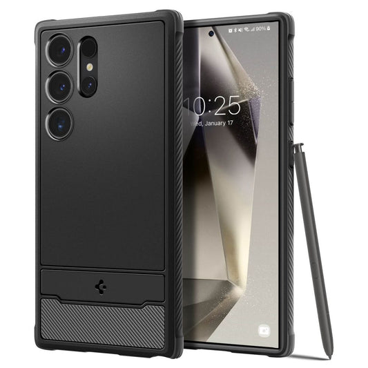 Ovitek za Samsung Galaxy S24 Ultra S928, Spigen, Rugged Armor, Črn ACS07286