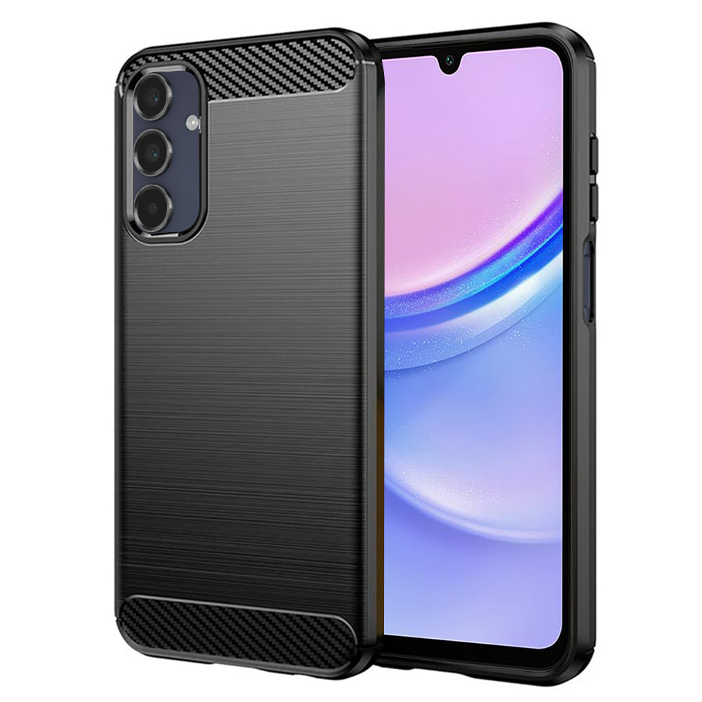 Ovitek za Samsung Galaxy A15 5G A156 / A15 A155, Techsuit, Karbon, Črn