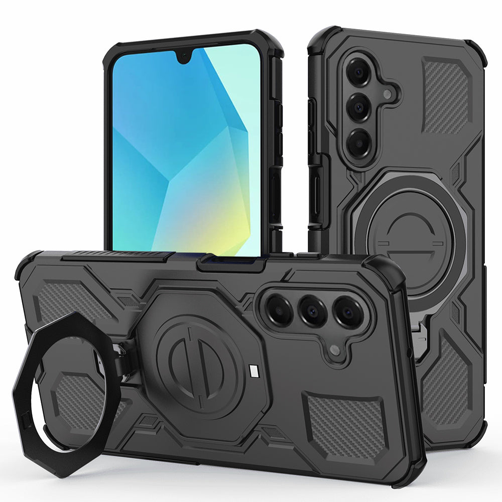 Ovitek za Samsung Galaxy A16 5G A166 / A16 4G A165, Techsuit, Carbon Shield Pro, Črn