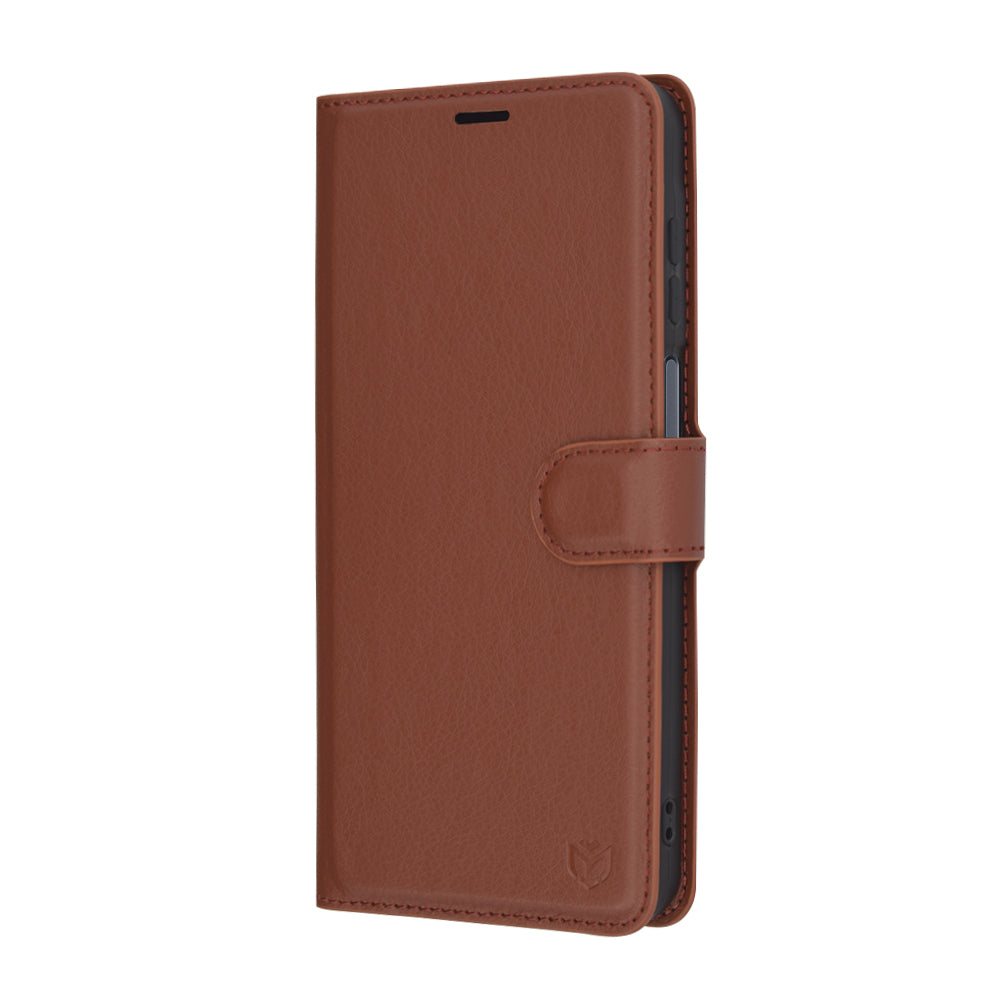 Ovitek za Samsung Galaxy A16 5G A166 / A16 4G A165, Techsuit, usnjen folio, rjav