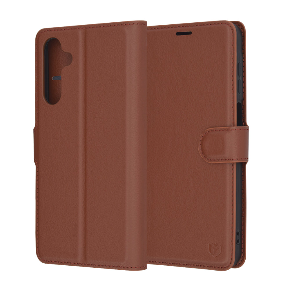 Ovitek za Samsung Galaxy A16 5G A166 / A16 4G A165, Techsuit, usnjen folio, rjav