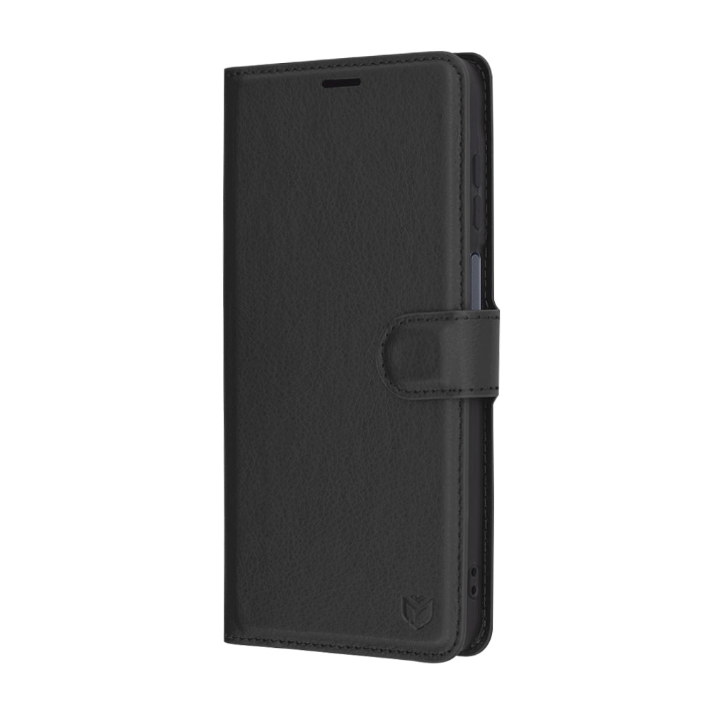 Ovitek za Samsung Galaxy A16 5G A166 / A16 4G A165, Techsuit, usnjen folio, črn