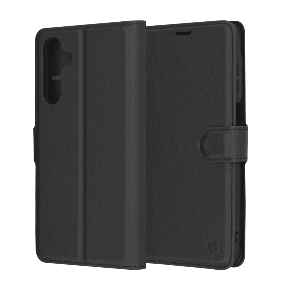 Ovitek za Samsung Galaxy A16 5G A166 / A16 4G A165, Techsuit, usnjen folio, črn