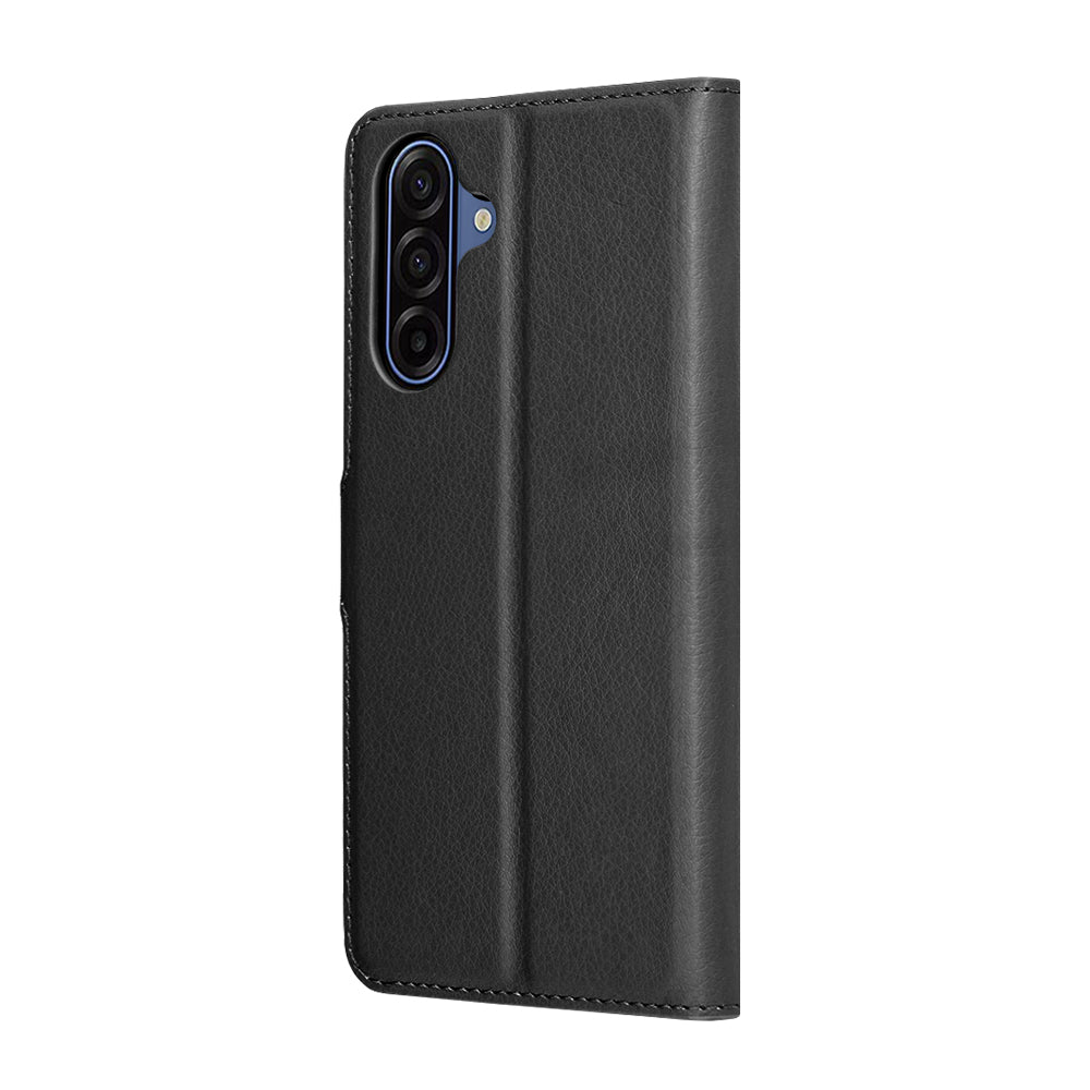 Ovitek za Samsung Galaxy A17 4G / A17 5G, Techsuit, usnjen folio, črn