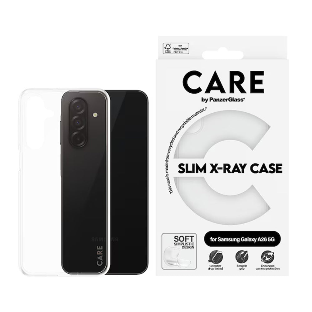 Ovitek za Samsung Galaxy A26 A266, PanzerGlass, Modno osveščen, Prozoren