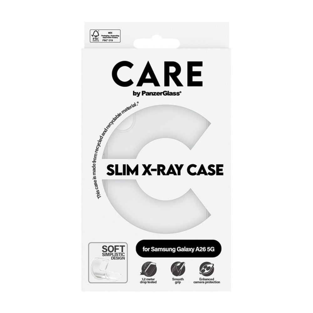 Ovitek za Samsung Galaxy A26 A266, PanzerGlass, Modno osveščen, Prozoren