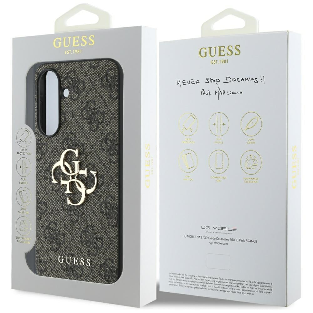 Ovitek za Samsung Galaxy A36 A366, Guess, 4G Big Logo, rjava