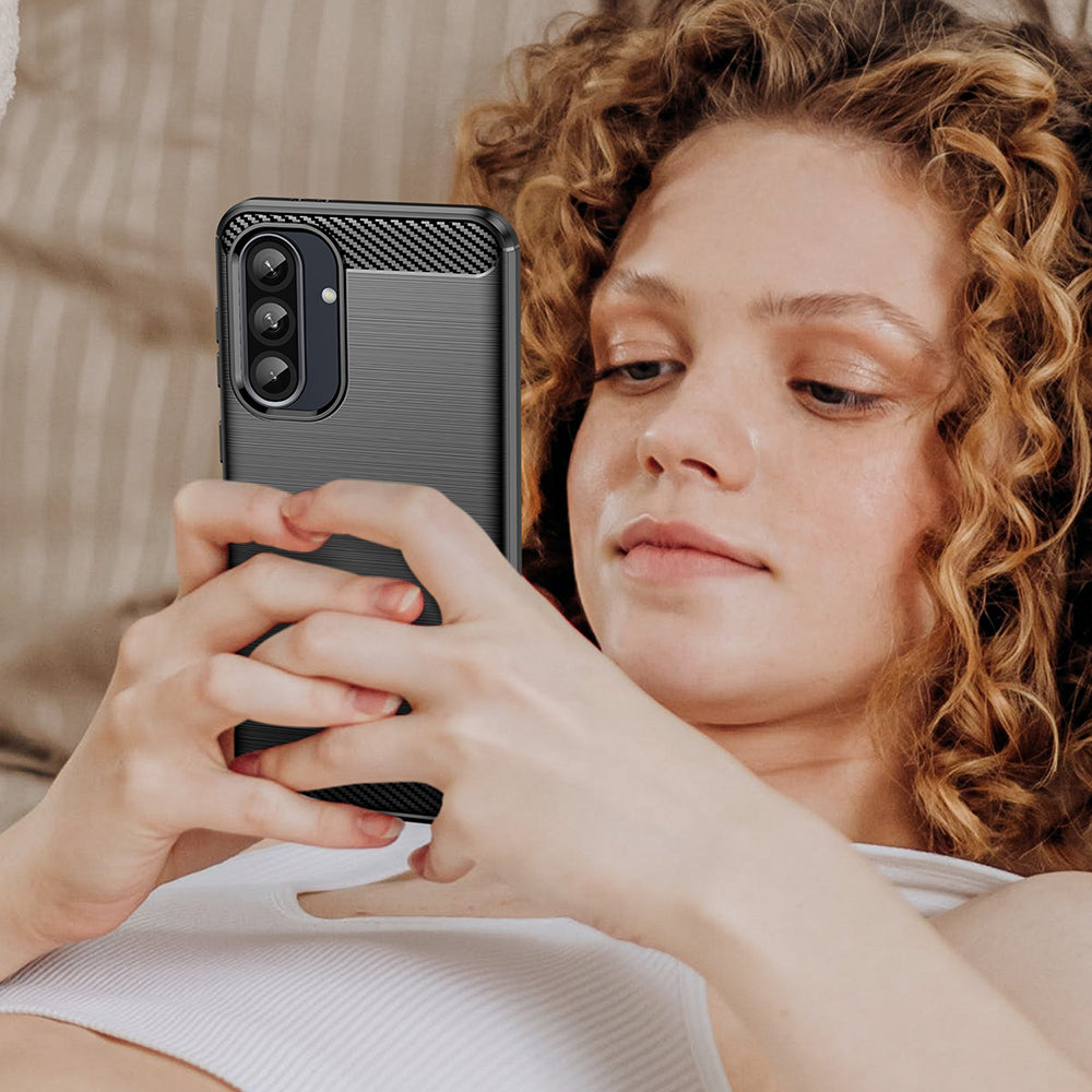 Ovitek za Samsung Galaxy A37 5G, Techsuit, Carbon, Črn