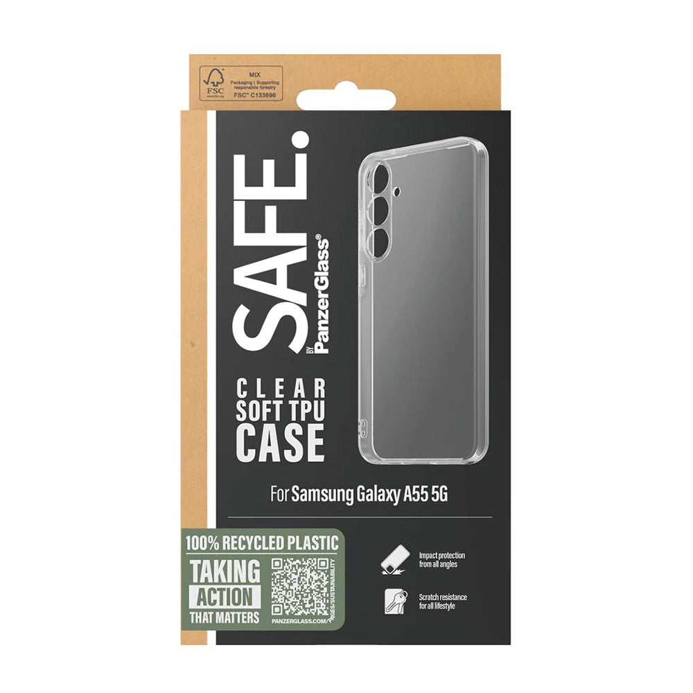 Ovitek za Samsung Galaxy A55 5G A556, PanzerGlass, Safe., Prozoren