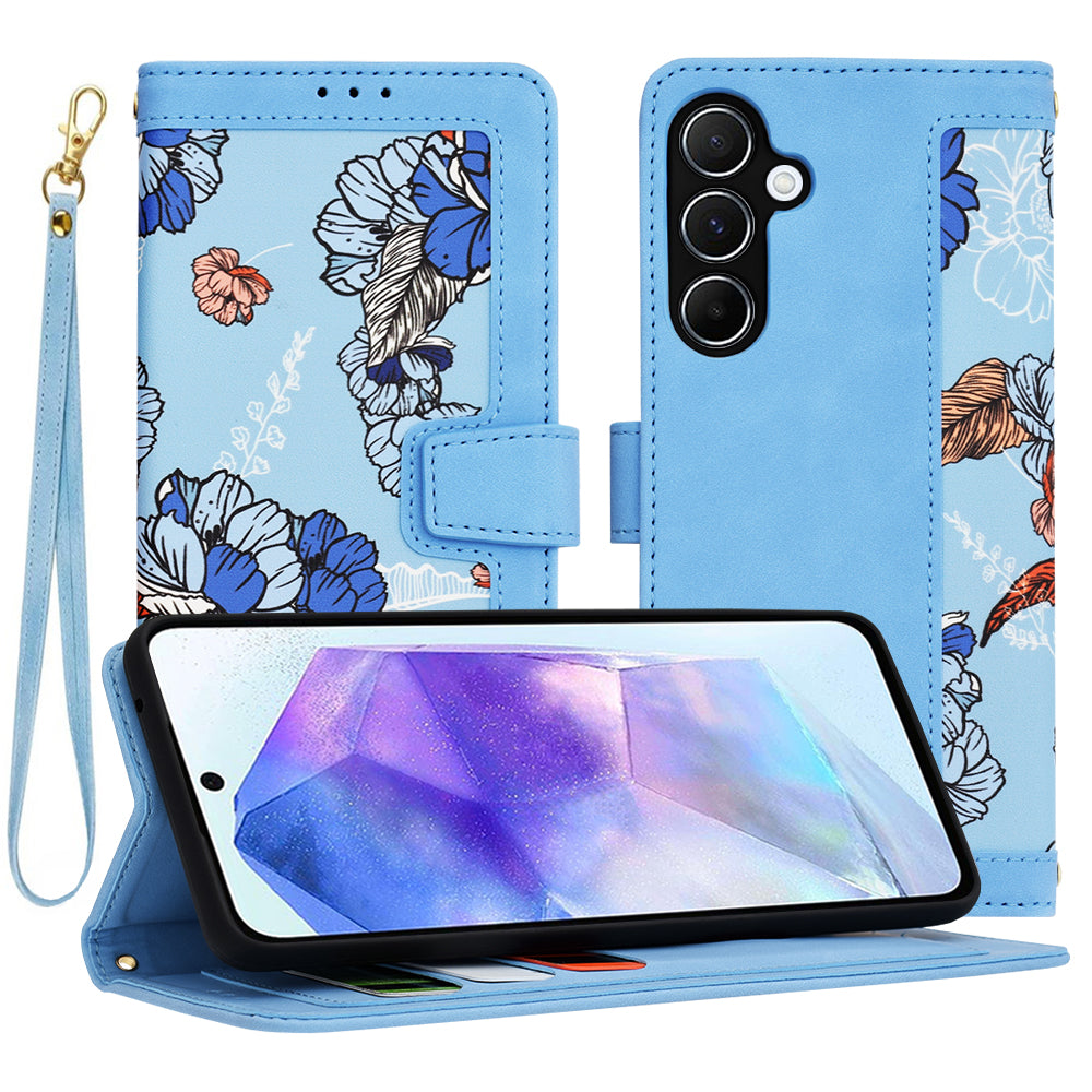 Ovitek za Samsung Galaxy A55 5G A556, Techsuit, FlipCraft, modra