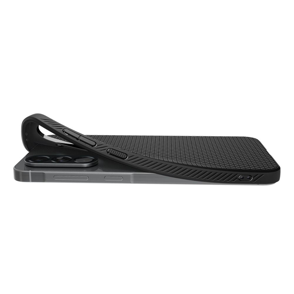 Ovitek za Samsung Galaxy A56 A566, Spigen, Liquid Air, Mat Črn ACS09291