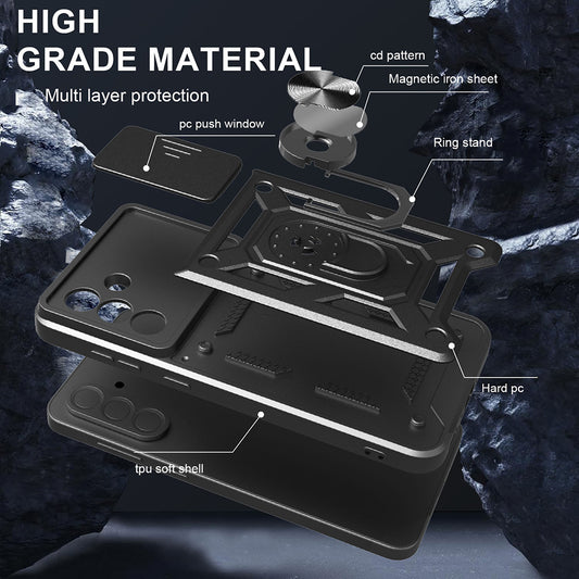 Ovitek za Samsung Galaxy A56 A566, Techsuit, CamShield, Črn