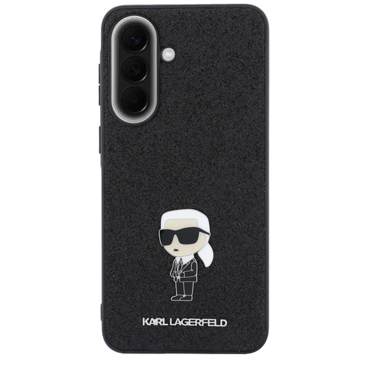 Ovitek za Samsung Galaxy A57 5G, Karl Lagerfeld, Glitter Fixed Ikonik Karl, Črn