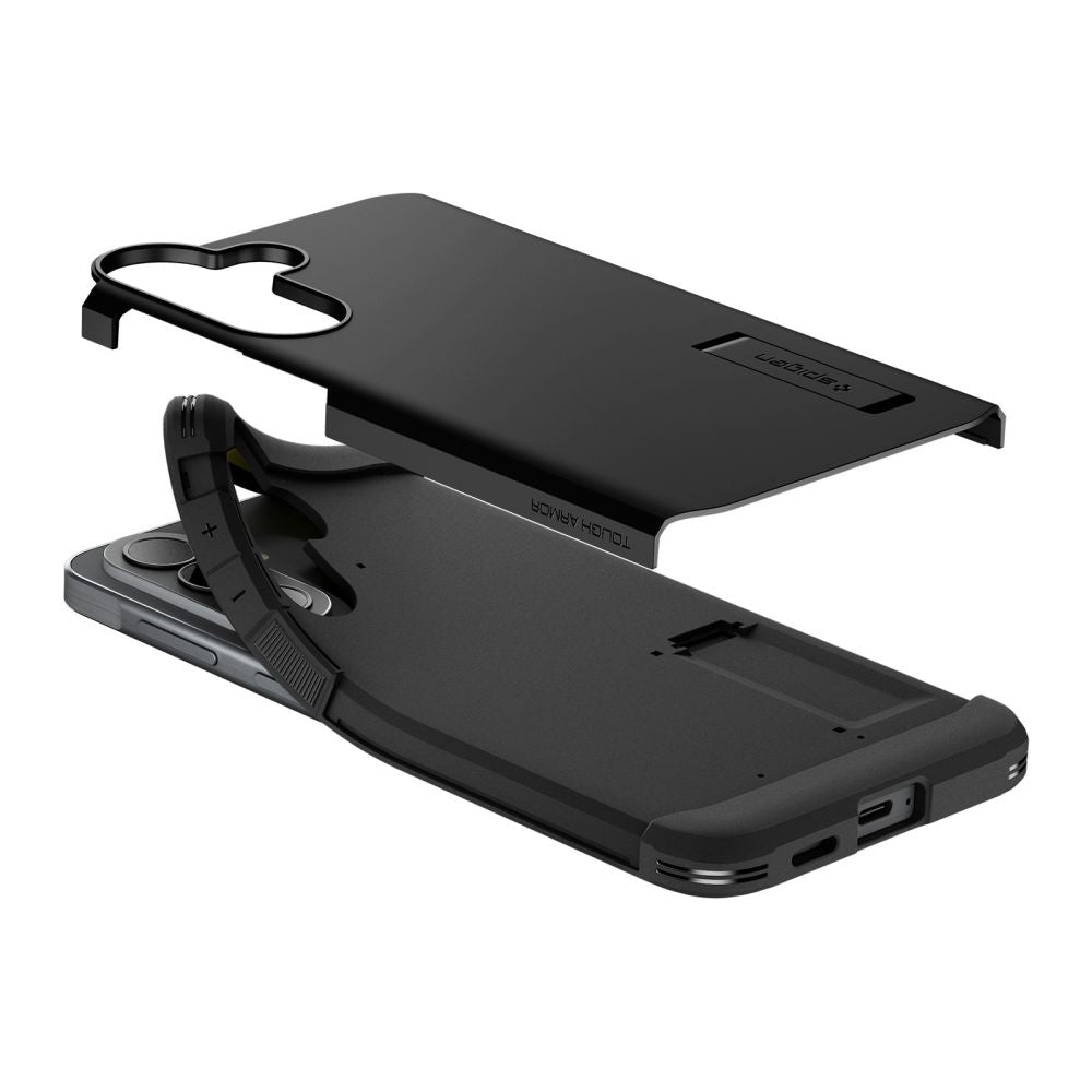 Ovitek za Samsung Galaxy A57 5G, Spigen, Tough Armor, Črn ACS11125