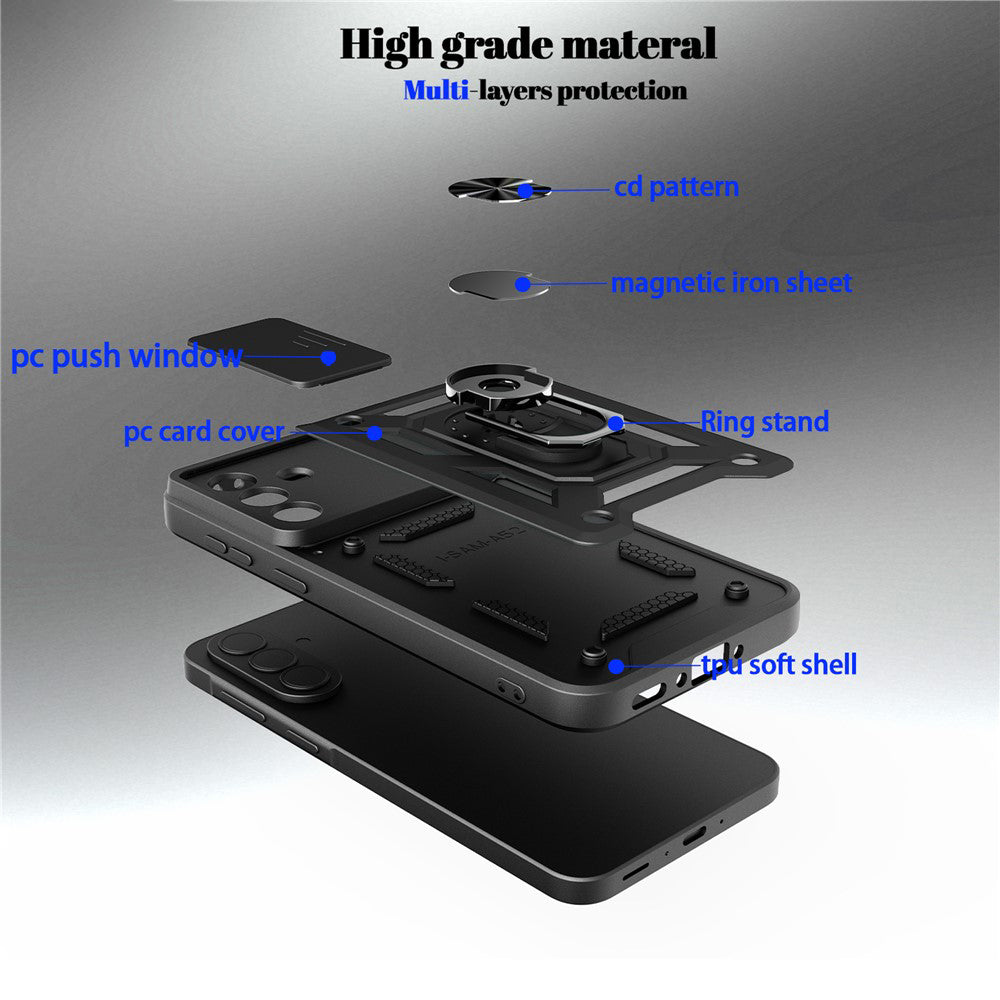 Ovitek za Samsung Galaxy A57 5G, Techsuit, CamShield, Črn