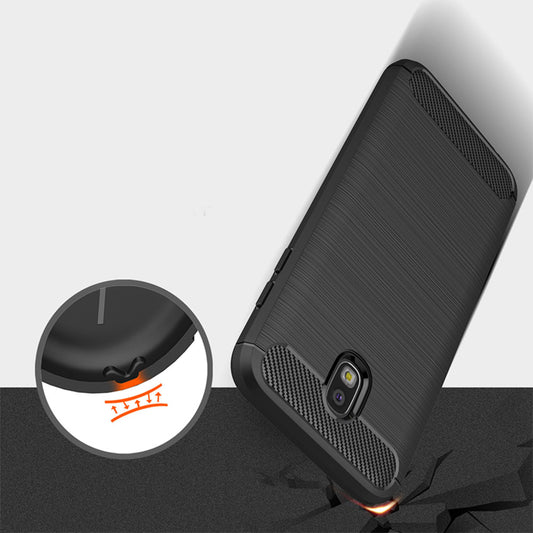 Ovitek za Samsung Galaxy J7 (2017) J730, Techsuit, ogljik, črn