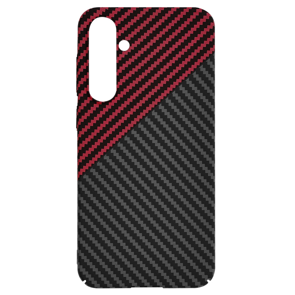 Ovitek za Samsung Galaxy S23 FE S711, Techsuit, Carbonite FiberShell, Črno Rdeč