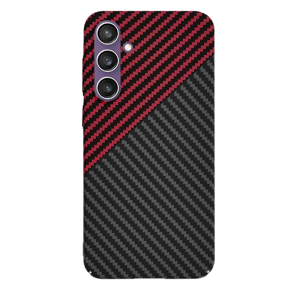 Ovitek za Samsung Galaxy S23 FE S711, Techsuit, Carbonite FiberShell, Črno Rdeč
