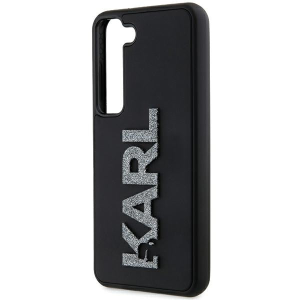 Ovitek za Samsung Galaxy S23+ S916, Karl Lagerfeld, 3D Rubber Glitter Logo, črn