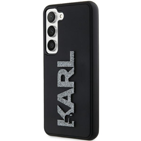 Ovitek za Samsung Galaxy S23+ S916, Karl Lagerfeld, 3D Rubber Glitter Logo, črn