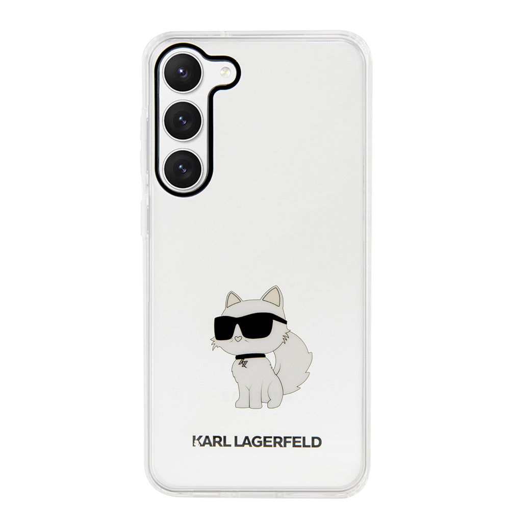 Ovitek za Samsung Galaxy S23+ S916, Karl Lagerfeld, Ikonik Choupette, Prozoren