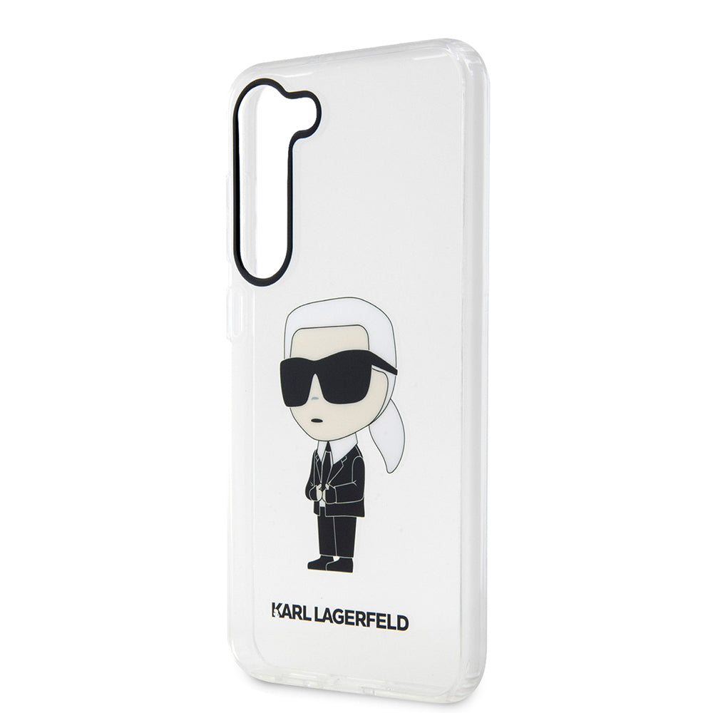 Ovitek za Samsung Galaxy S23+ S916, Karl Lagerfeld, Ikonik Karl, Prozoren