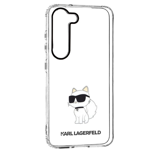 Ovitek za Samsung Galaxy S23 S911, Karl Lagerfeld, Ikonik Choupette, Prozoren