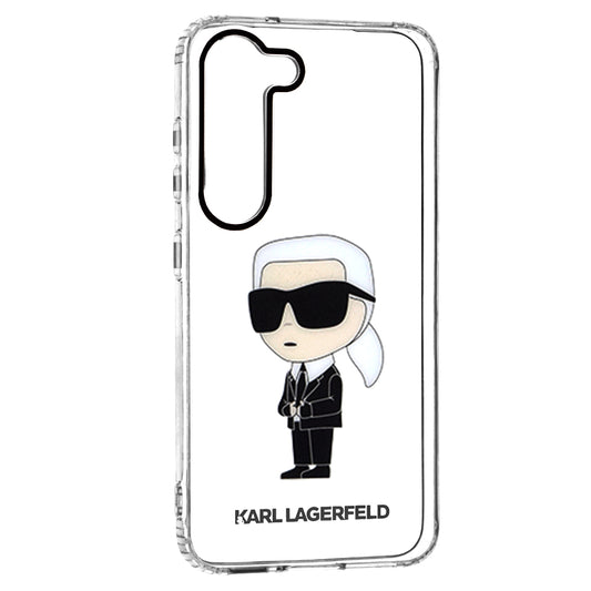 Ovitek za Samsung Galaxy S23 S911, Karl Lagerfeld, Ikonik Karl, Prozoren