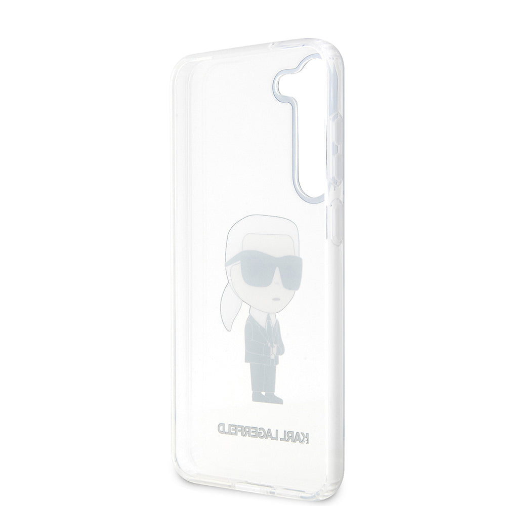 Ovitek za Samsung Galaxy S23 S911, Karl Lagerfeld, Ikonik Karl, Prozoren