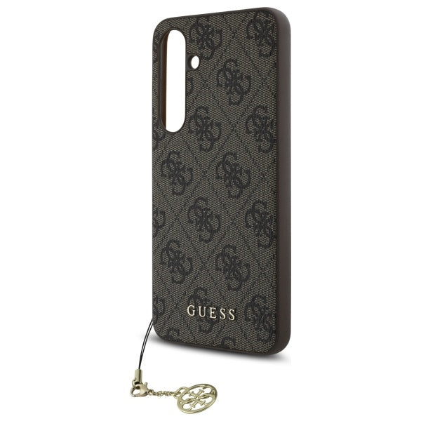 Ovitek za Samsung Galaxy S24 FE S721, Guess, 4G Charm, rjava