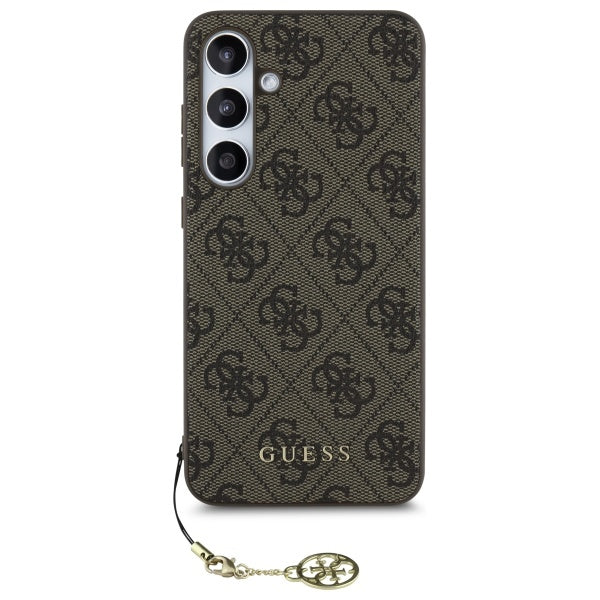Ovitek za Samsung Galaxy S24 FE S721, Guess, 4G Charm, rjava