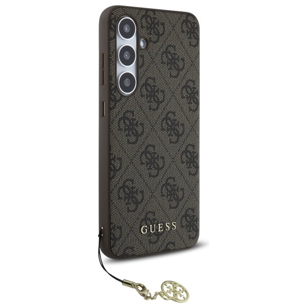 Ovitek za Samsung Galaxy S24 FE S721, Guess, 4G Charm, rjava